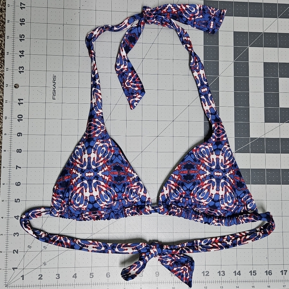 Converse One Star Swim Bikini Top Tie Dye Red White Blue - Picture 8 of 8